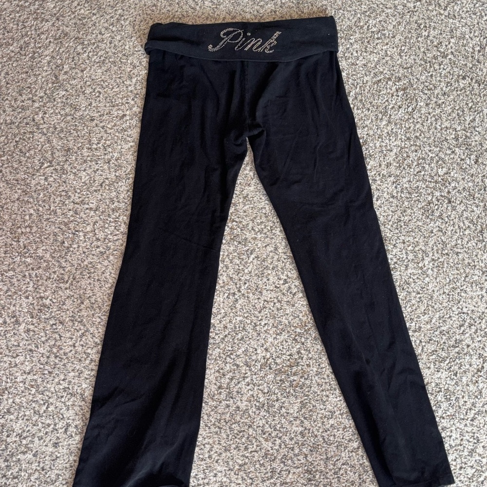 Bling PINK Victoria's Secret Charcoal Leggings